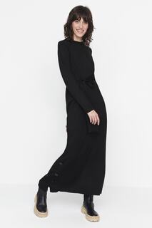 Платье - Черное - А-силуэт Trendyol Modest, черный