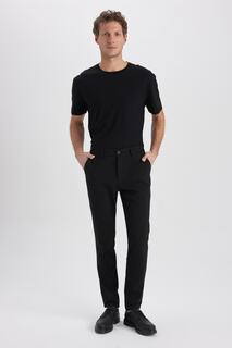 Индивидуальные брюки стандартного кроя DeFacto, черный