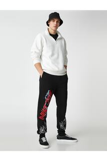 Спортивные штаны Jogger с принтом и надписью Koton, черный