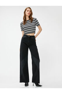 Широкие джинсы с высокой талией - Bianca Jean Koton, розовый