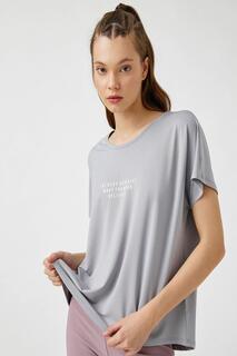 Женская футболка серая Koton, серый