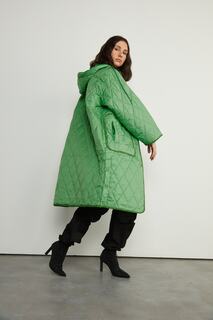 Стеганое длинное пальто VATKALI, зеленый