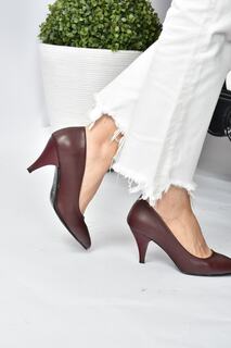 Бордовые женские туфли на каблуке Fox Shoes, бордовый