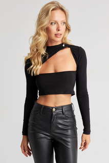 Женская черная блузка с открытой спиной B2943 Cool &amp; Sexy, черный