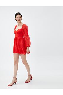 Платье для вечернего и выпускного вечера - Красный - А-силуэт Koton, красный