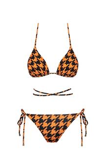 Бразильский комплект бикини с треугольными завязками Sailor Moda, оранжевый