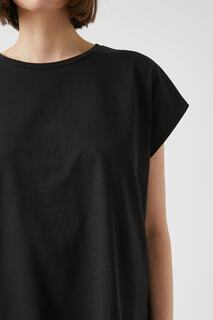 Женская черная футболка Koton, черный