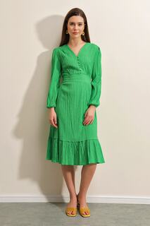 Платье С Воланами - Зеленый Bigdart