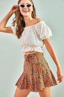 Женская юбка с поясом и шорты 7060 Bianco Lucci, разноцветный