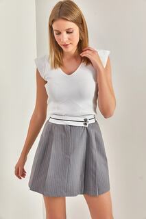 Женская юбка с эластичной резинкой на талии Bianco Lucci, серый