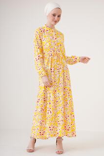Платье-хиджаб с великолепным воротником - желтый Bigdart