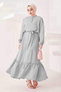 Платье-хиджаб Meyra на пуговицах Ayrobin - серый InStyle