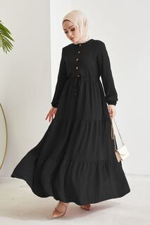 Платье-хиджаб на пуговицах Pamela Ayrobin - черный InStyle