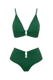 Комплект бикини с треугольной драпировкой Sailor Moda, зеленый