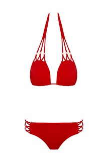 Комплект бикини со шнуровкой Seashell Sailor Moda, красный