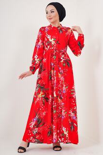 Великолепное платье-хиджаб с воротником - A.red Bigdart, красный