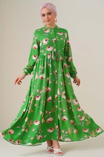 Великолепное платье-хиджаб с воротником - D.green Bigdart, зеленый