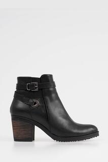 Женские ботинки на каблуке с пряжкой, удобная повседневная модель CZ London, черный