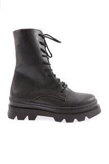 Женские ботинки на молнии на шнуровке DGN, черный