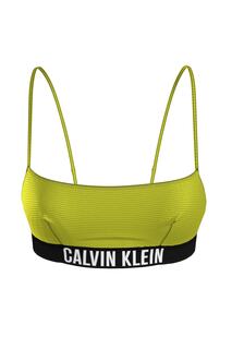 Верх бикини для женщин/девочек лимонадно-желтый Calvin Klein
