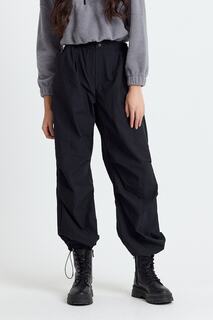 Женские брюки-джоггеры свободного кроя с парашютом, черные macharelbasic, черный