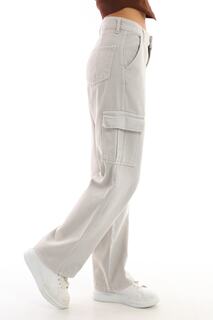 Женские брюки-карго с высокой талией и широкими штанинами Bike Life, серый