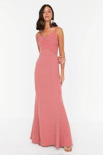 Вечернее платье и платье для выпускного - Розовый - Русалка Trendyol, розовый
