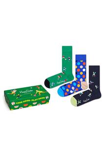 Подарочный набор из 3 спортивных носков Happy Socks, разноцветный