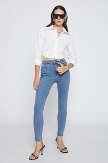 Женские джинсы цвета индиго среднего размера Koton, синий