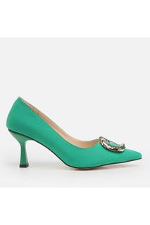 Высокие каблуки - Зеленый - Туфли на шпильке Hotiç