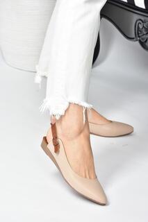 Женские кожаные балетки Fox Shoes, бежевый