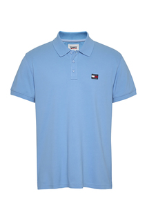 Простая синяя мужская футболка-поло Dm0dm16224cy7_tjm Clsc Xs Badge Pol Tommy Jeans, синий