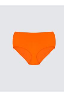 Простые женские плавки бикини с высокой талией LC Waikiki, оранжевый