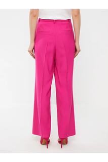 Прямые женские брюки удобного кроя Vision с широкими штанинами LC Waikiki, розовый
