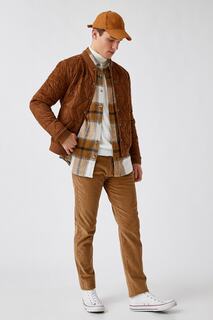 Габардиновые брюки Koton, коричневый