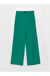 Прямые женские брюки стандартного кроя с широкими штанинами LC Waikiki, зеленый