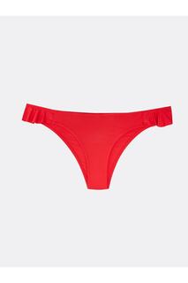 Женские плавки бикини без принта LC Waikiki, красный