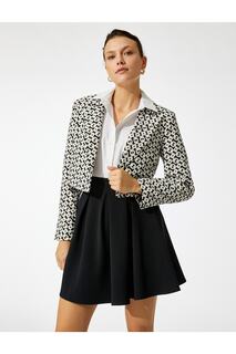 Двубортный укороченный пиджак Koton, серый