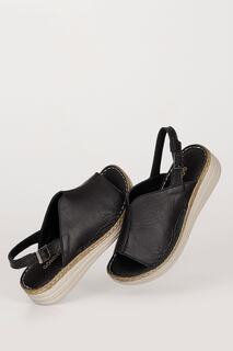 Женские сандалии из натуральной кожи с мягкой подошвой Black Heart 42232 GÖNDERİ(R), черный
