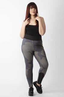 Женские спортивные брюки цвета хаки большого размера с детальной талией Şans