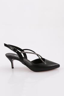 Женские туфли на низком каблуке с острым носком DGN, черный