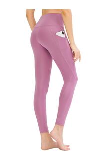 Женские уплотненные спортивные леггинсы лавандового цвета с высокой талией и двойными карманами LOS OJOS, фиолетовый