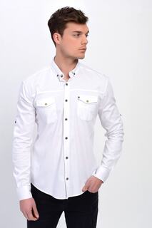 Рубашка - Белая - Приталенная DYNAMO, белый
