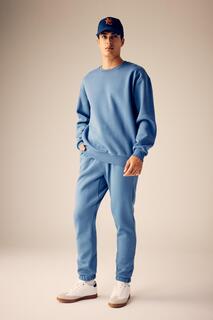 Толстовка с гибкими штанинами Relax Fit, спортивные штаны из плотной ткани DeFacto, темно-синий