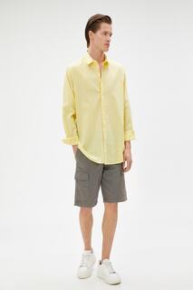 Рубашка - Желтая - Классический крой Koton, желтый