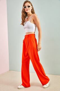 Женские широкие брюки Airobin 3942 Bianco Lucci, оранжевый