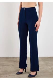 Женские широкие брюки из лайкры VOLT CLOTHİNG, темно-синий