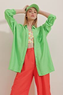 Рубашка – зеленая – стандартного кроя Trend Alaçatı Stili, зеленый