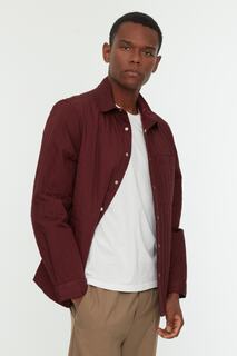 Куртка - Бордовый - Классический крой Koton