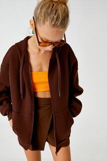Женский коричневый свитшот Koton